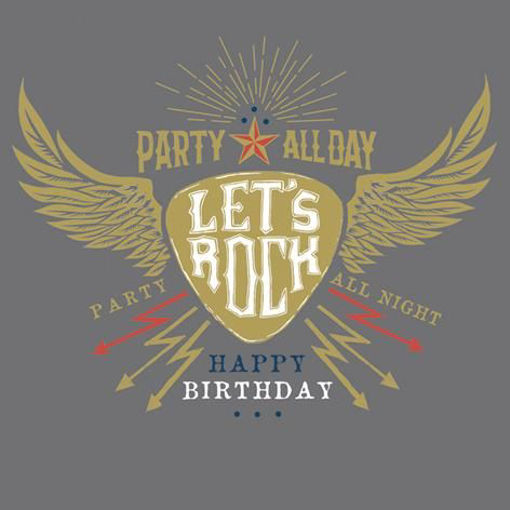 Picture of LETS ROCK BIRTHDAY BLANK INSIDE CARD